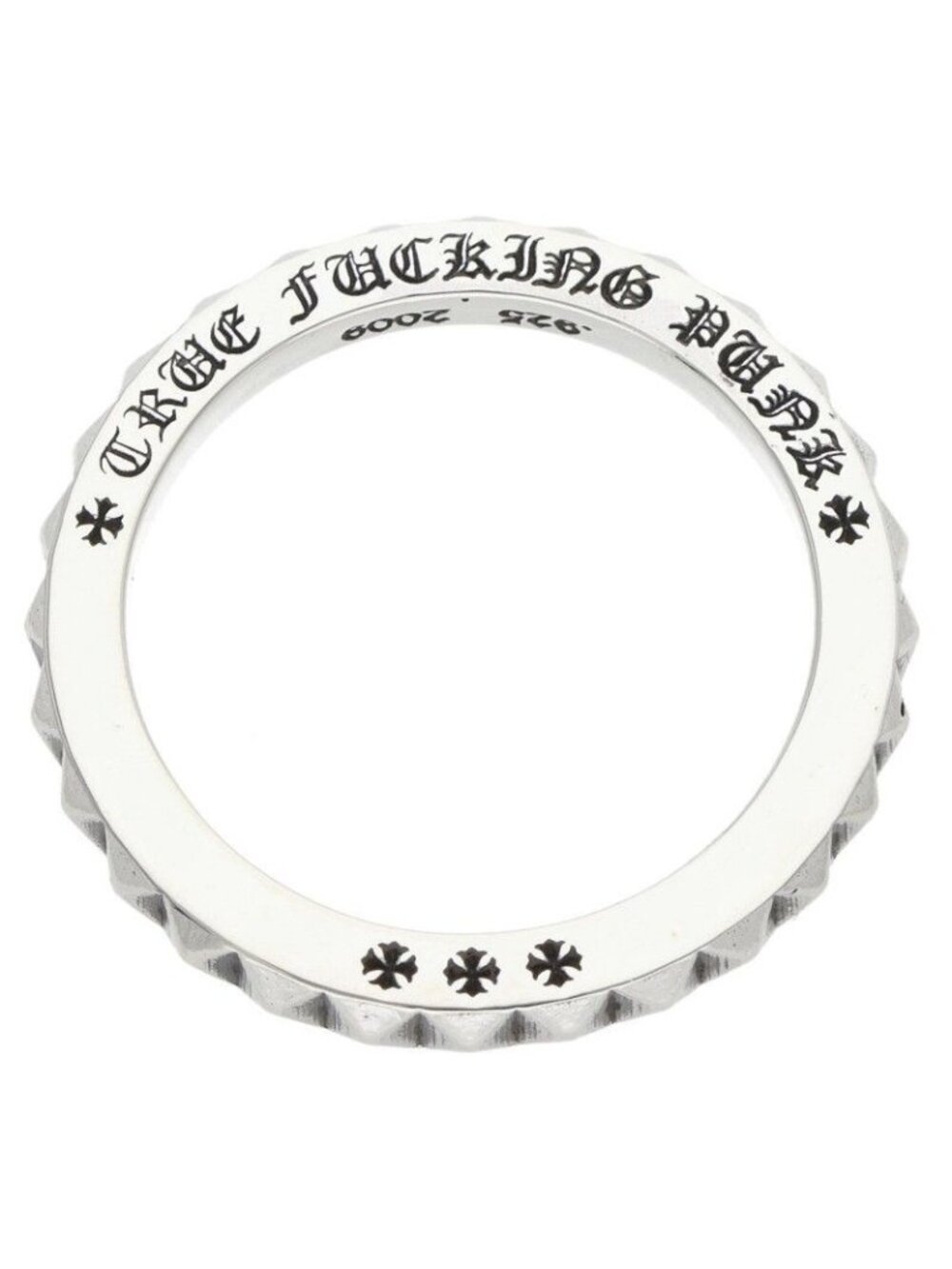 Chrome Hearts Tfp Pnk Big True Fckin Punk Big Silver Ring